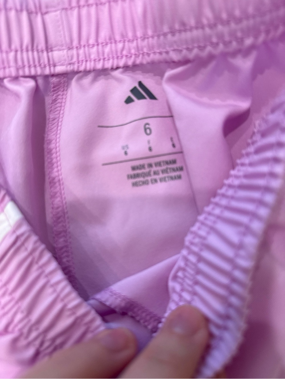 Adidas Girls Lavender Running Athletic Shorts Size 6 - Picture 2 of 3